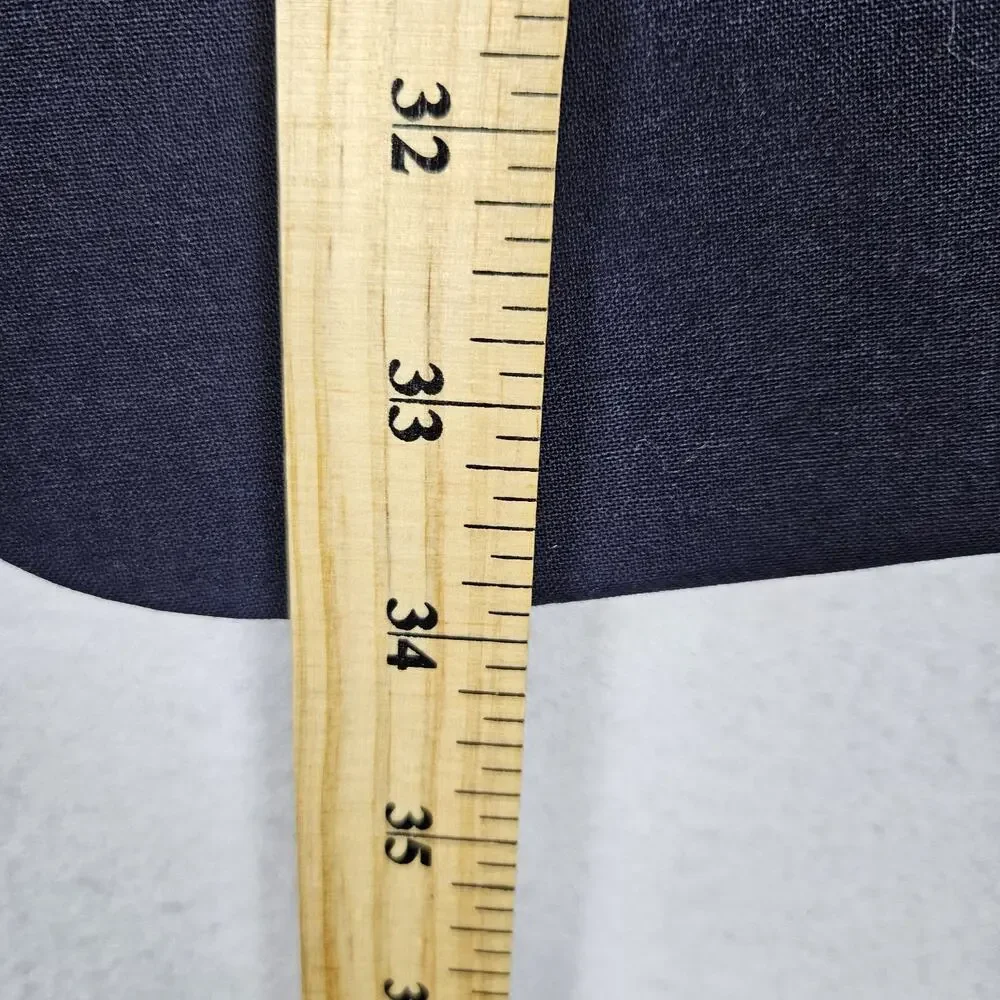 Lands End Stretch Blazer Mens 44L Year Rounder Traditional Fit Navy Wool Jacket